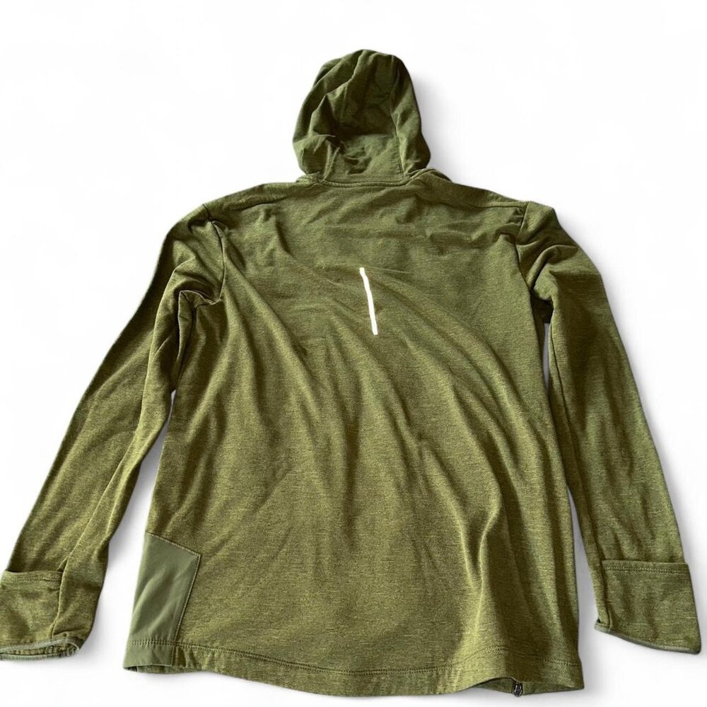 Men’s Khaki Nike Dri-Fit hooded jacket (size medium)